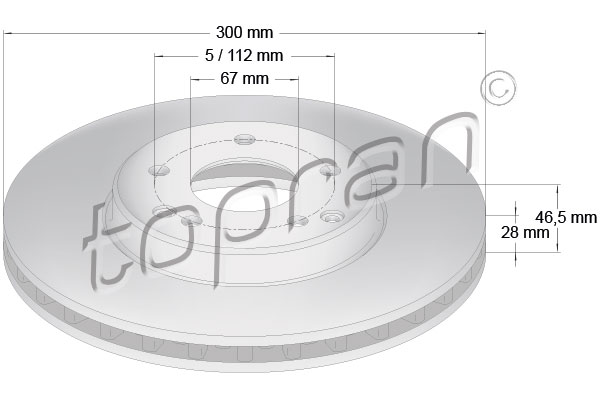 Диск тормозной HANS PRIES/TOPRAN 400855