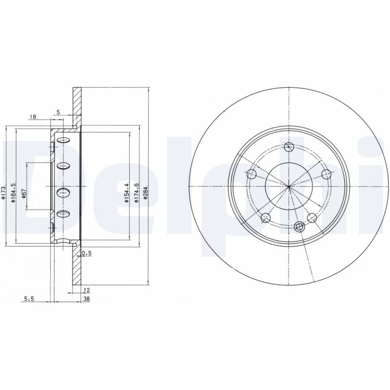 Диск тормозной DELPHI BG2769