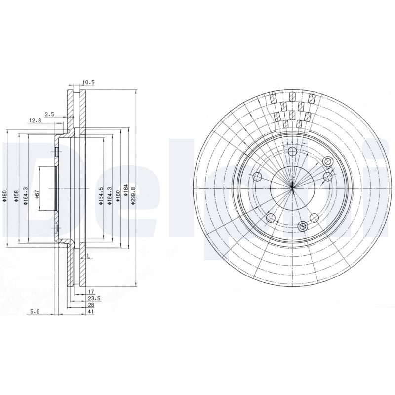Диск тормозной DELPHI BG3396