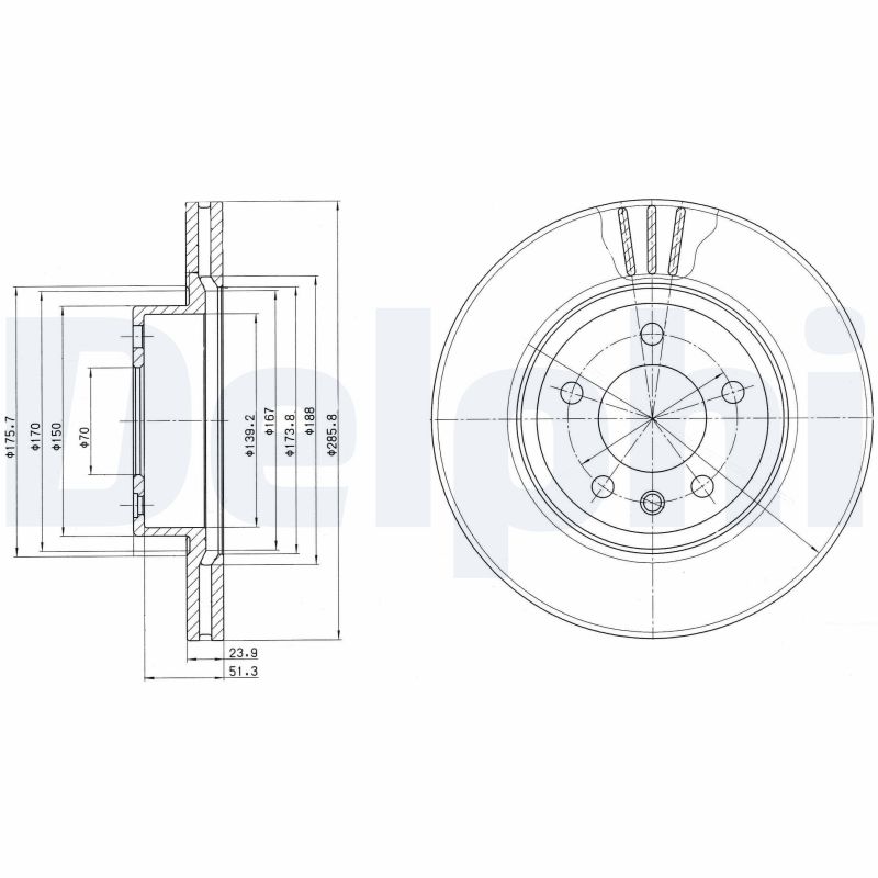 Диск тормозной DELPHI BG2908