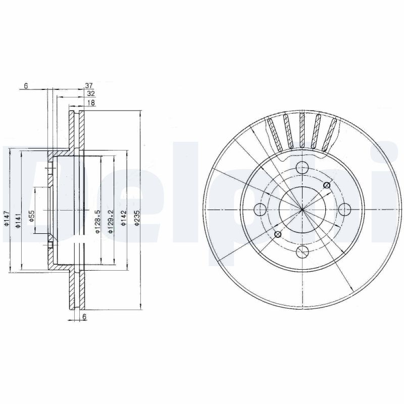 Диск тормозной DELPHI BG3519