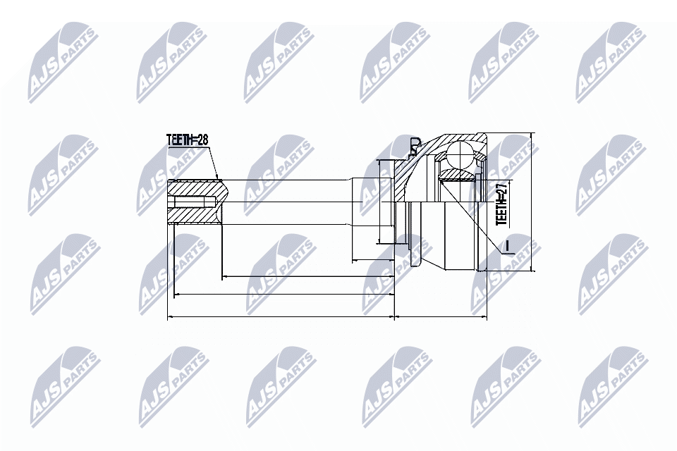 Шруc наружний mitsubishi l200 2.0 k62/72t atm 96-01 pajero v14w-v55w 2.4 91-99