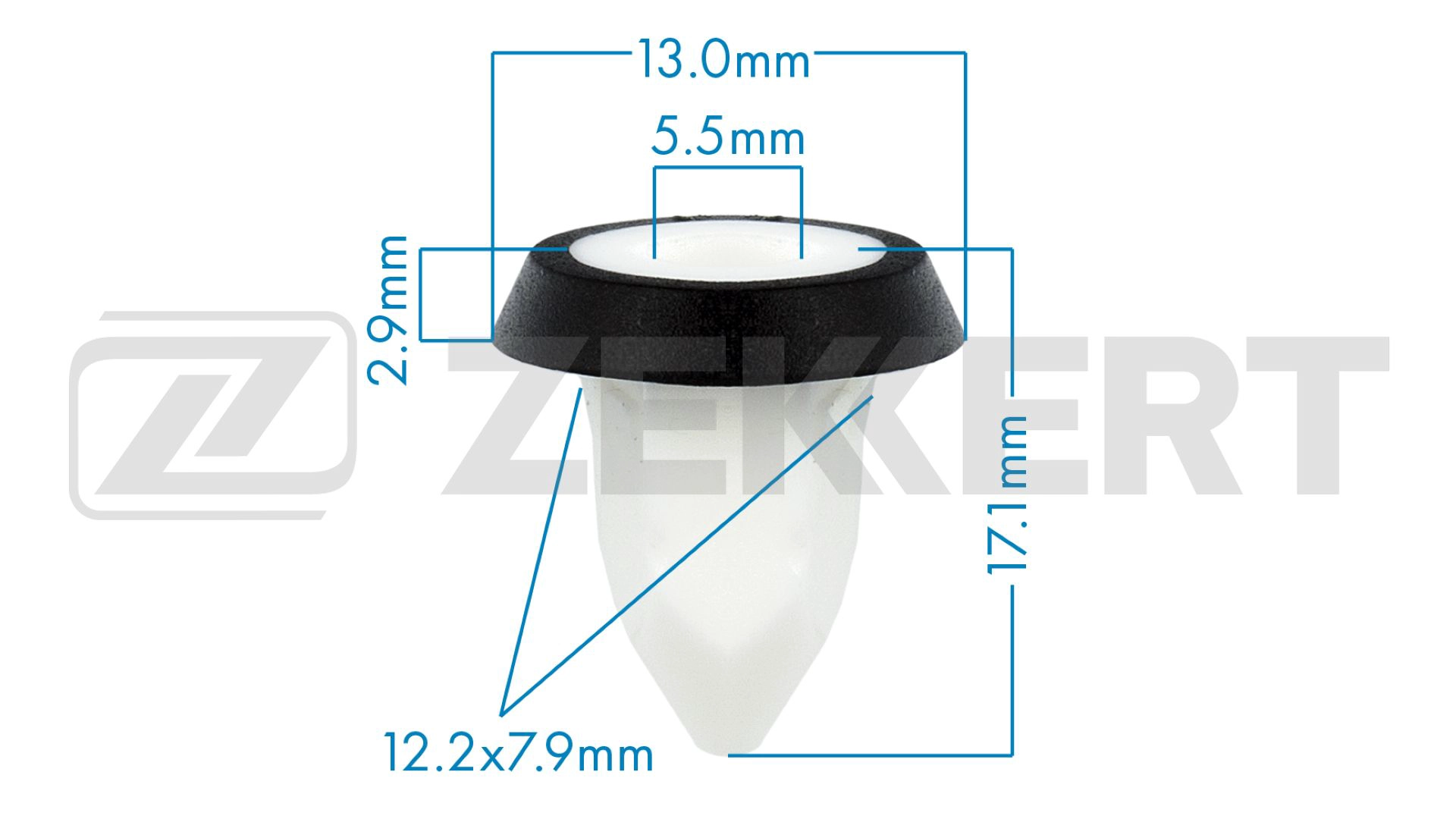 Клипса крепёжная bmw vag мин. кол. заказа 10шт ZEKKERT BE2522