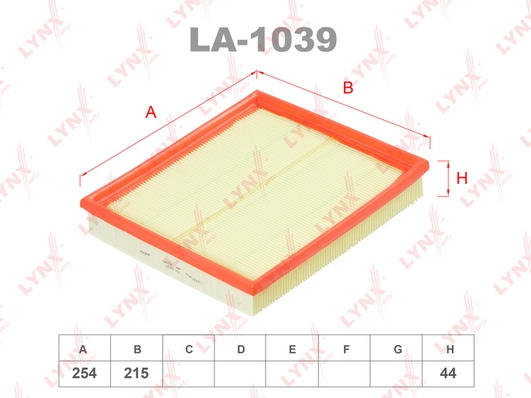 Фильтр воздушный LYNXAUTO LA-1039