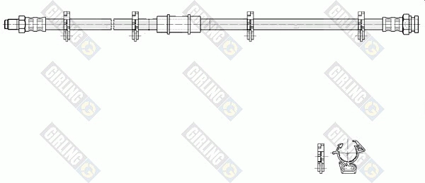 Шланг тормозной GIRLING 9002192