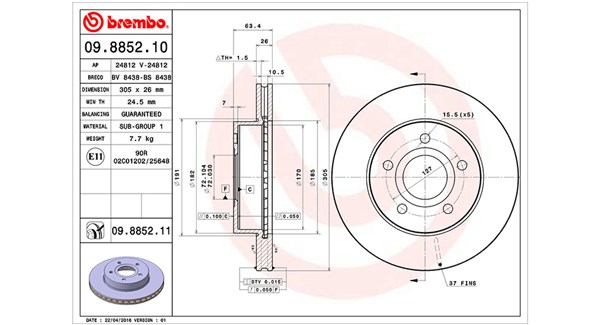 Диск тормозной MAGNETI MARELLI 360406029900