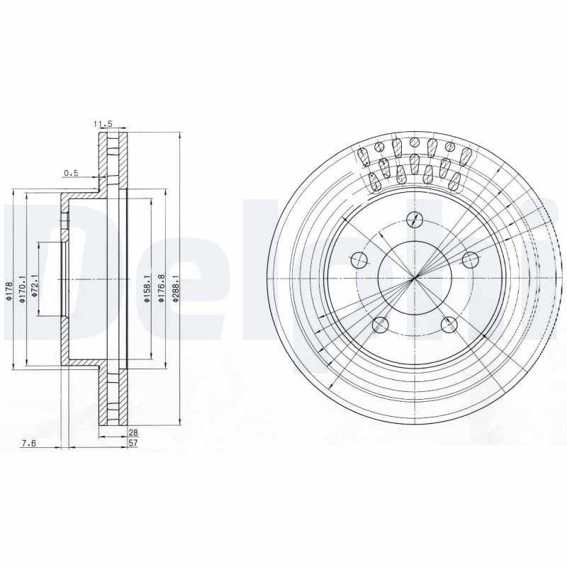 Диск тормозной DELPHI BG3846