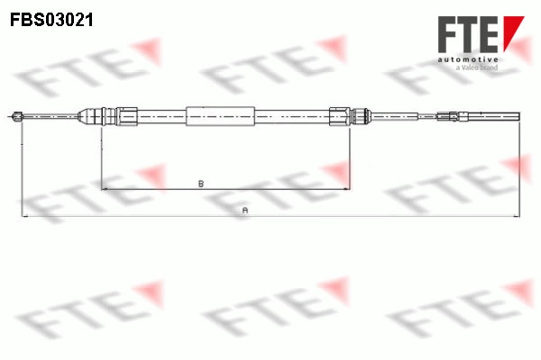Трос стояночная тормозная система FTE FBS03021