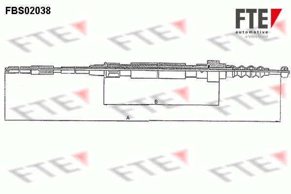 Трос стояночного тормоза FTE FBS02038