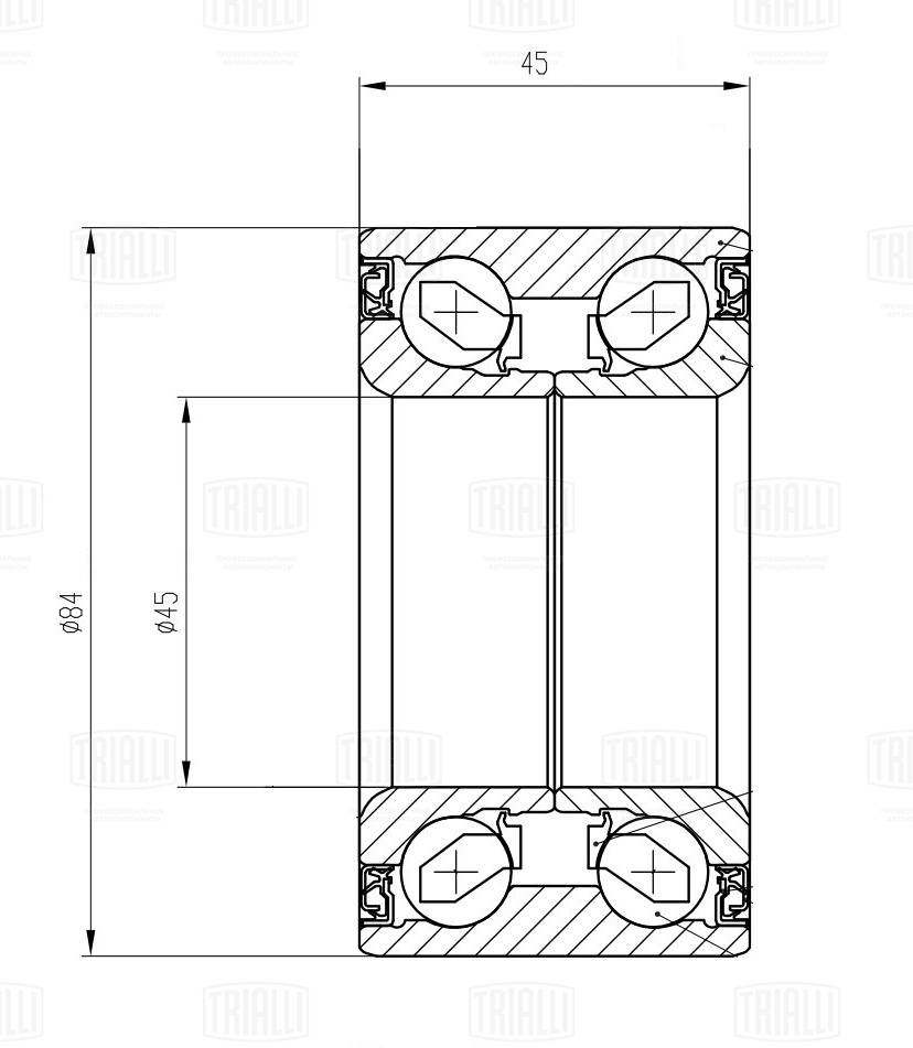 Подшипник ступицы для а/м geely atlas (16-) перед. TRIALLI CS 1102