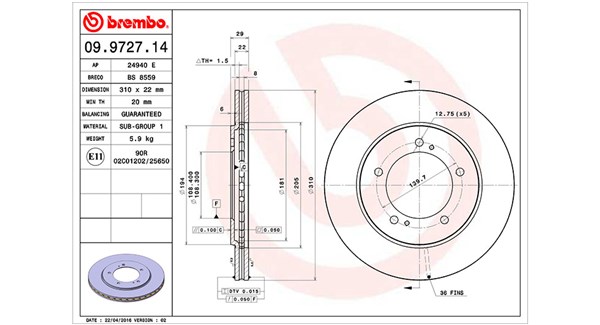 Диск тормозной MAGNETI MARELLI 360406009000