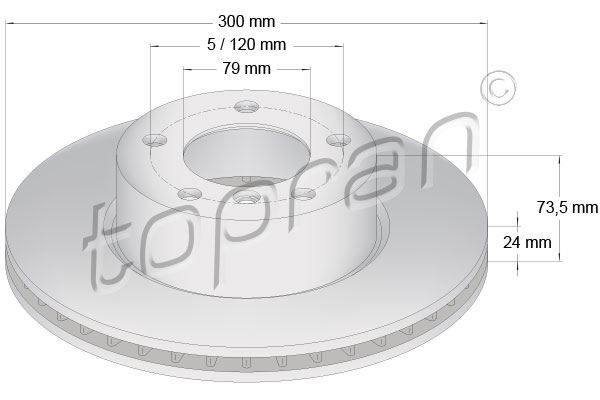Brake disc HANS PRIES/TOPRAN 500947
