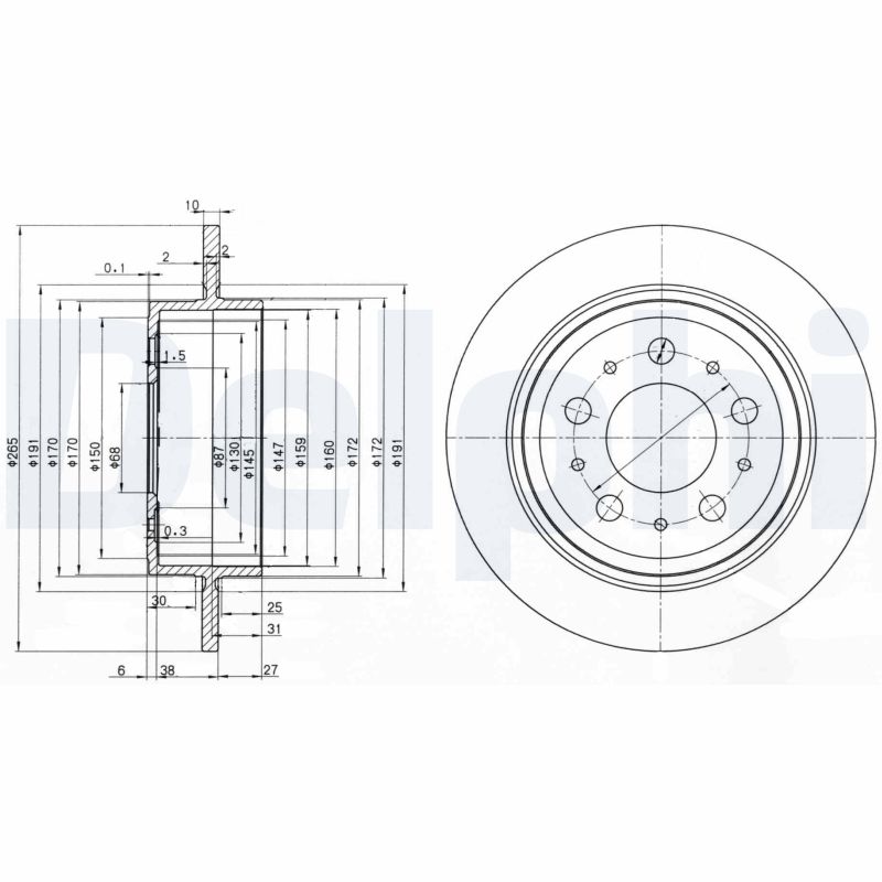 Диск тормозной DELPHI BG3543