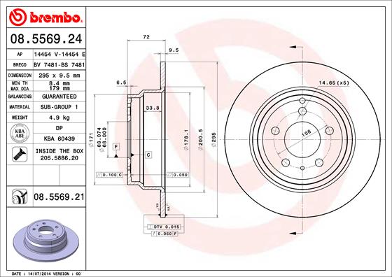 Диск тормозной AP 14454 V