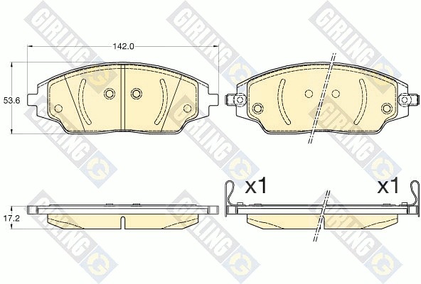 Колодки тормозные дисковые 6135796 GIRLING 6135796