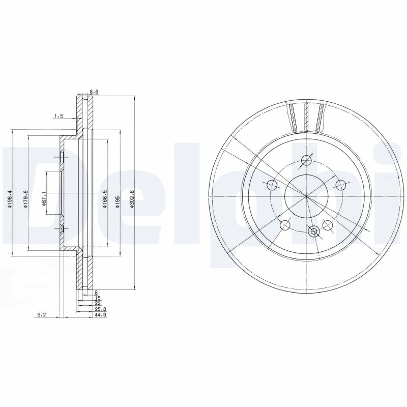 Диск тормозной DELPHI BG3397