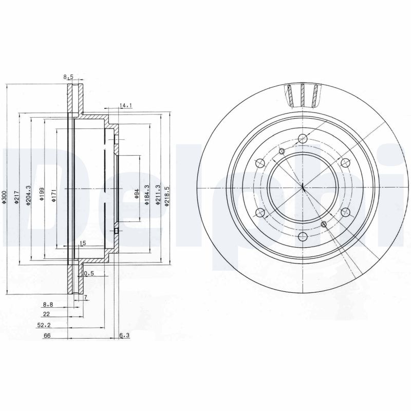 Диск тормозной DELPHI BG3813