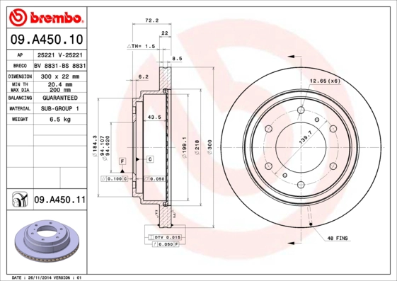 Тормозной диск BRECO BS8831