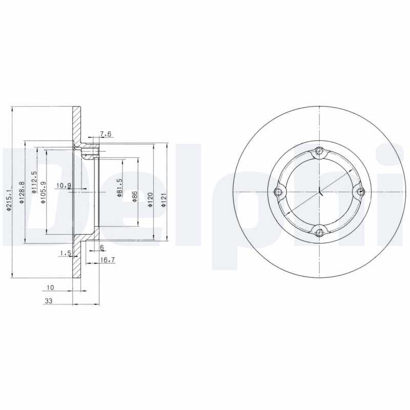 Диск тормозной DELPHI BG2400