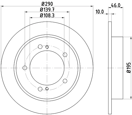 Тормозной диск HELLA/BEHR/PAGID 55373
