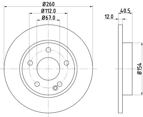 Диск тормозной HELLA/BEHR/PAGID 8DD355105-971