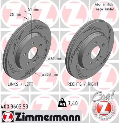 Диск тормозной ZIMMERMANN 400360353
