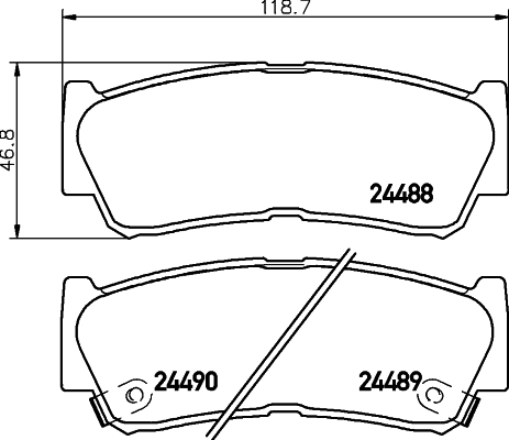Колодки тормозные дисковые HELLA/BEHR/PAGID 8DB355013-081