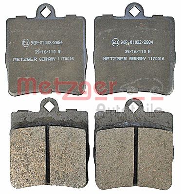 Колодки тормозные дисковые METZGER 1170016