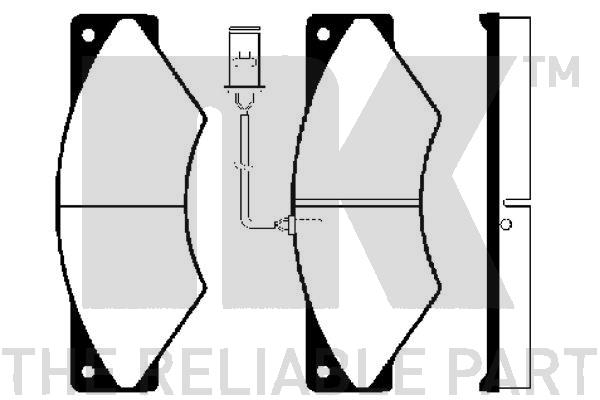 Колодки тормозные дисковые NK 222347
