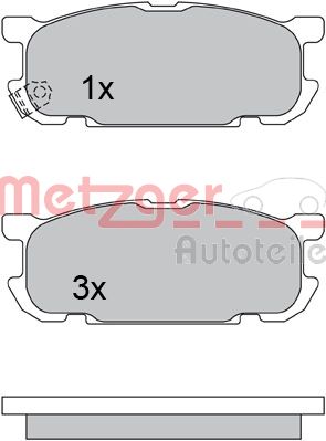 Колодки тормозные дисковые METZGER 1170613