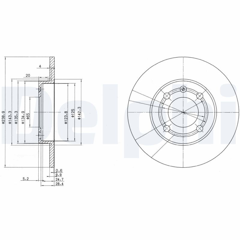 Диск тормозной DELPHI BG2911