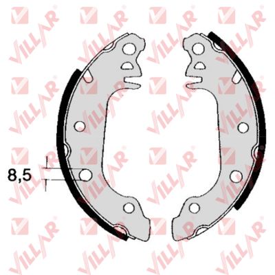 Колодки тормозные барабанные VILLAR 629.0528