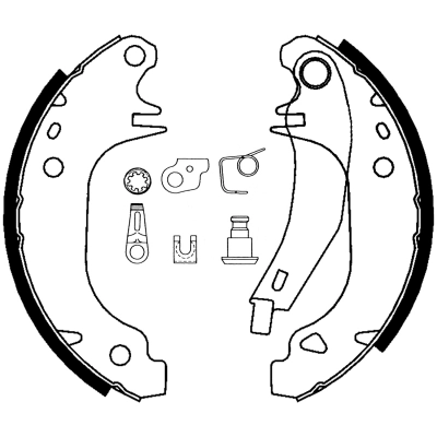 Колодки тормозные барабанные HELLA/BEHR/PAGID H1001