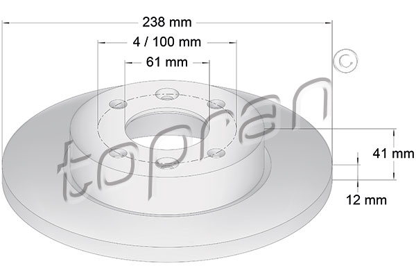 Тормозной диск HANS PRIES/TOPRAN 700175