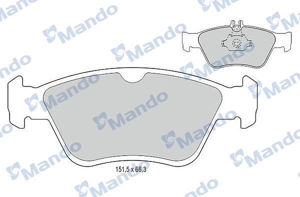 Колодки тормозные дисковые MANDO MBF015111