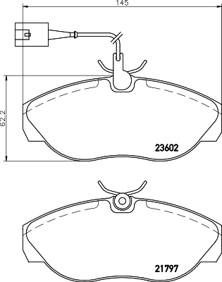 Колодки тормозные дисковые HELLA/BEHR/PAGID 8DB355018891