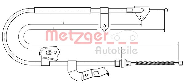 Трос стояночного тормоза METZGER 10.4511