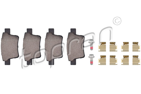 Set brake pads HANS PRIES/TOPRAN 302054