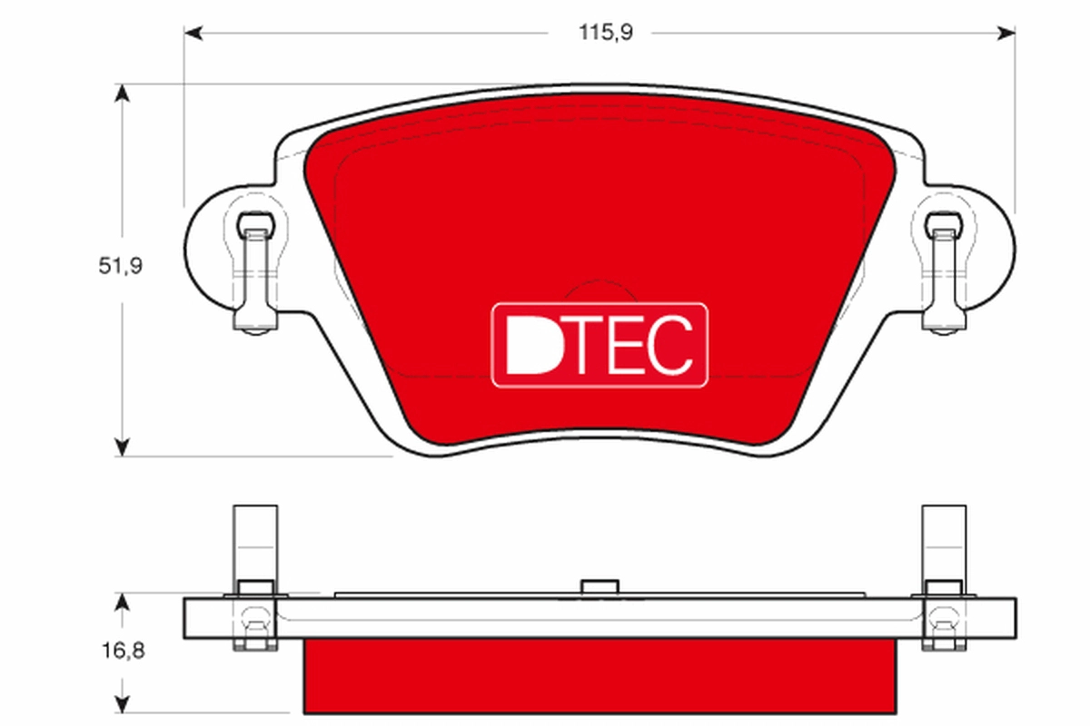 Колодки тормозные дисковые TRW GDB1525DTE