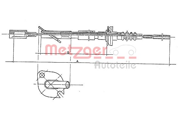 Трос управление сцеплением METZGER 1402.3