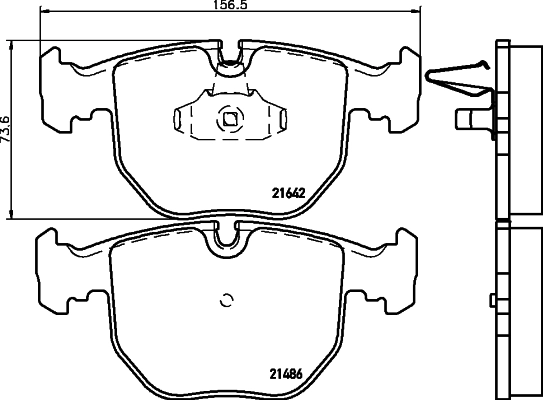 Колодки тормозные дисковые HELLA/BEHR/PAGID 8DB355008281