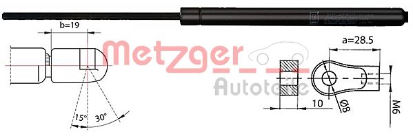 Амортизатор капота METZGER 2110404