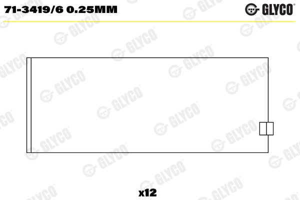 Вкладыши двигателя GLYCO 71-3419/6 0.25mm
