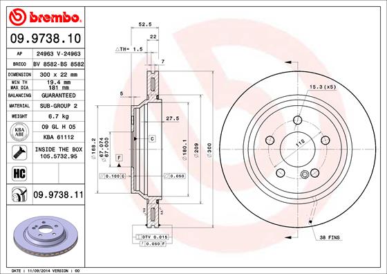 Диск тормозной BRECO BS 8582