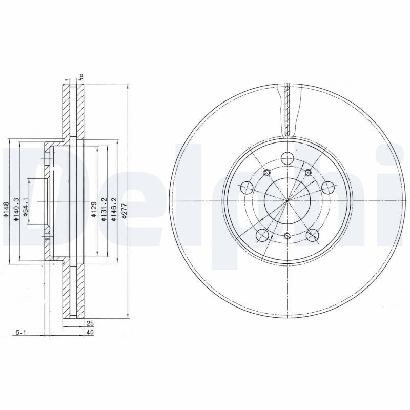 Диск тормозной DELPHI BG3168