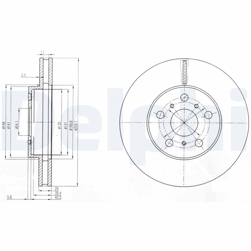 Диск тормозной DELPHI BG2711