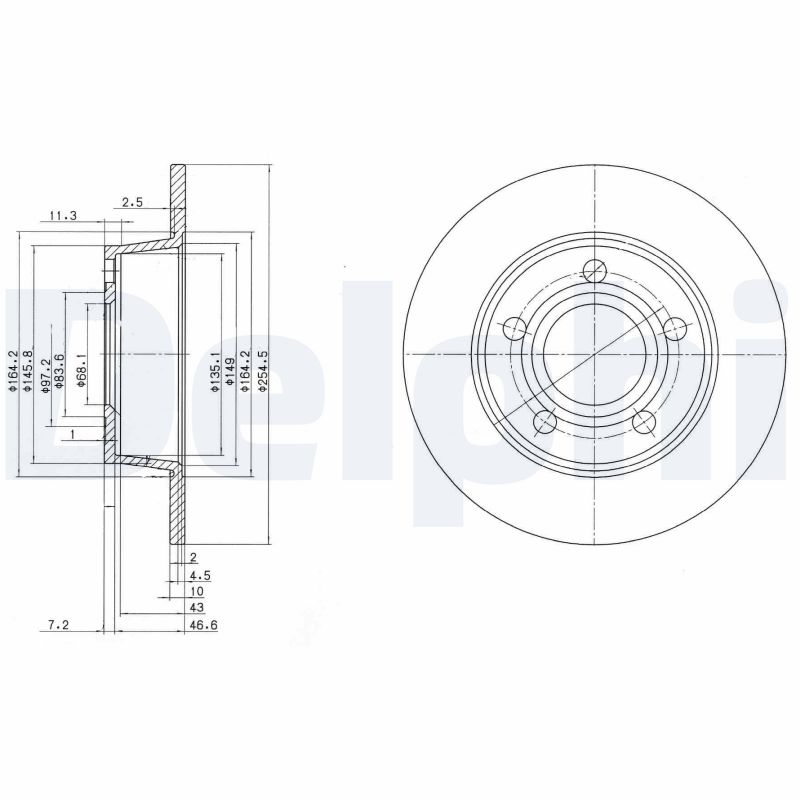 Диск тормозной DELPHI BG3672