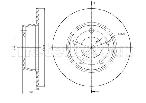 Диск тормозной CIFAM 800-774C