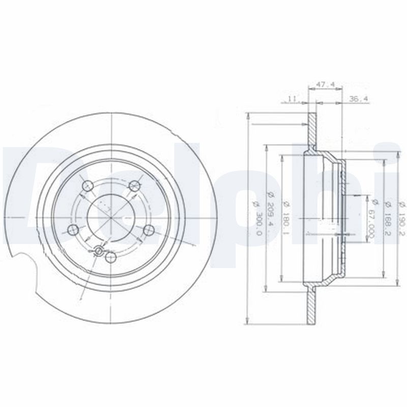 Диск тормозной DELPHI BG3725