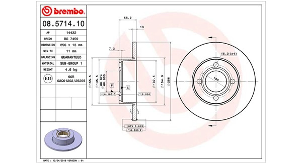 Диск тормозной MAGNETI MARELLI 360406012400